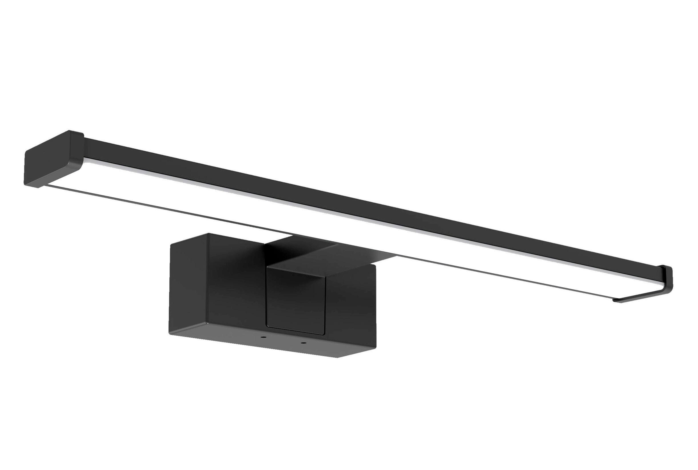 KUPAONSKA ZIDNA SVJETILJKA  - crna, Basics, plastika (30/5,1/13,8cm)