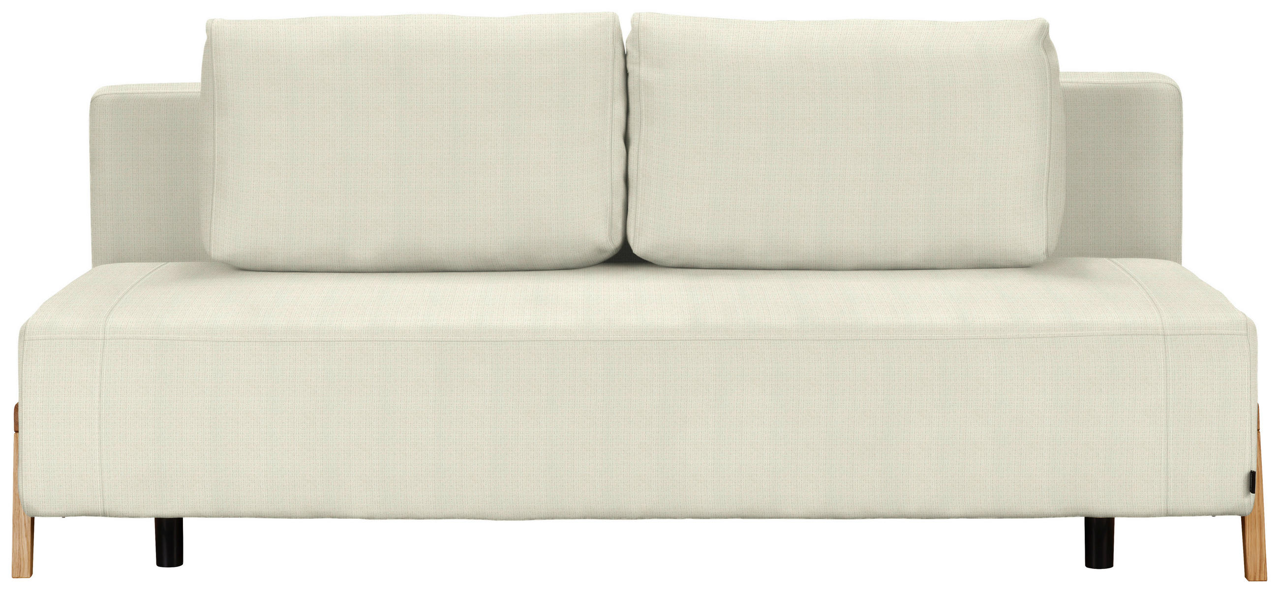 SCHLAFSOFA Chenille Weiß  - Naturfarben/Weiß, Design, Holz/Textil (211/88/102cm) - Niels Andersson