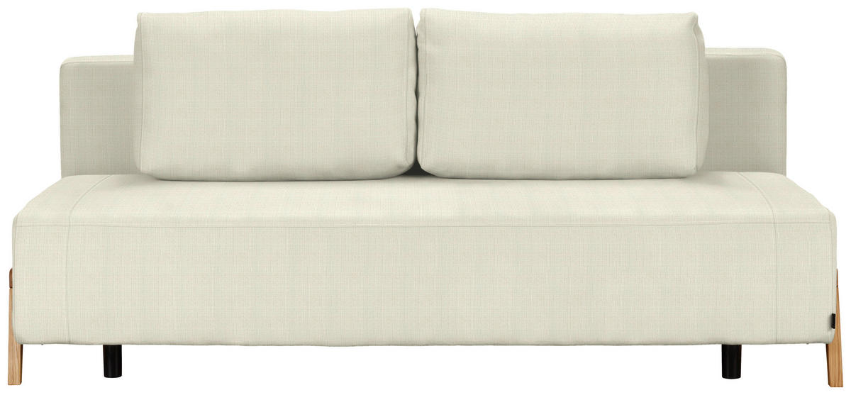 SCHLAFSOFA Chenille Weiß  - Naturfarben/Weiß, Design, Holz/Textil (211/88/102cm) - Niels Andersson