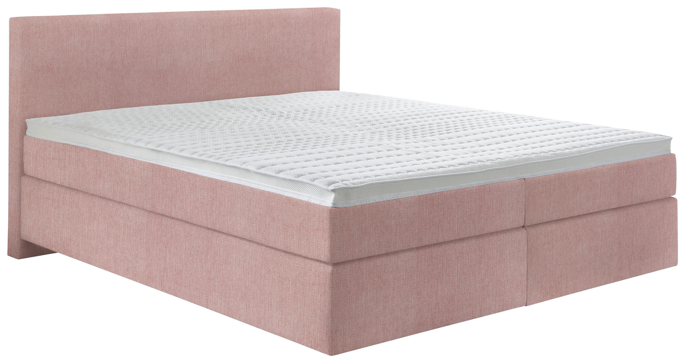 BOXSPRINGBETT 160/200 cm  in Rosa  - Schwarz/Rosa, Konventionell, Kunststoff/Textil (160/200cm) - Hom`in