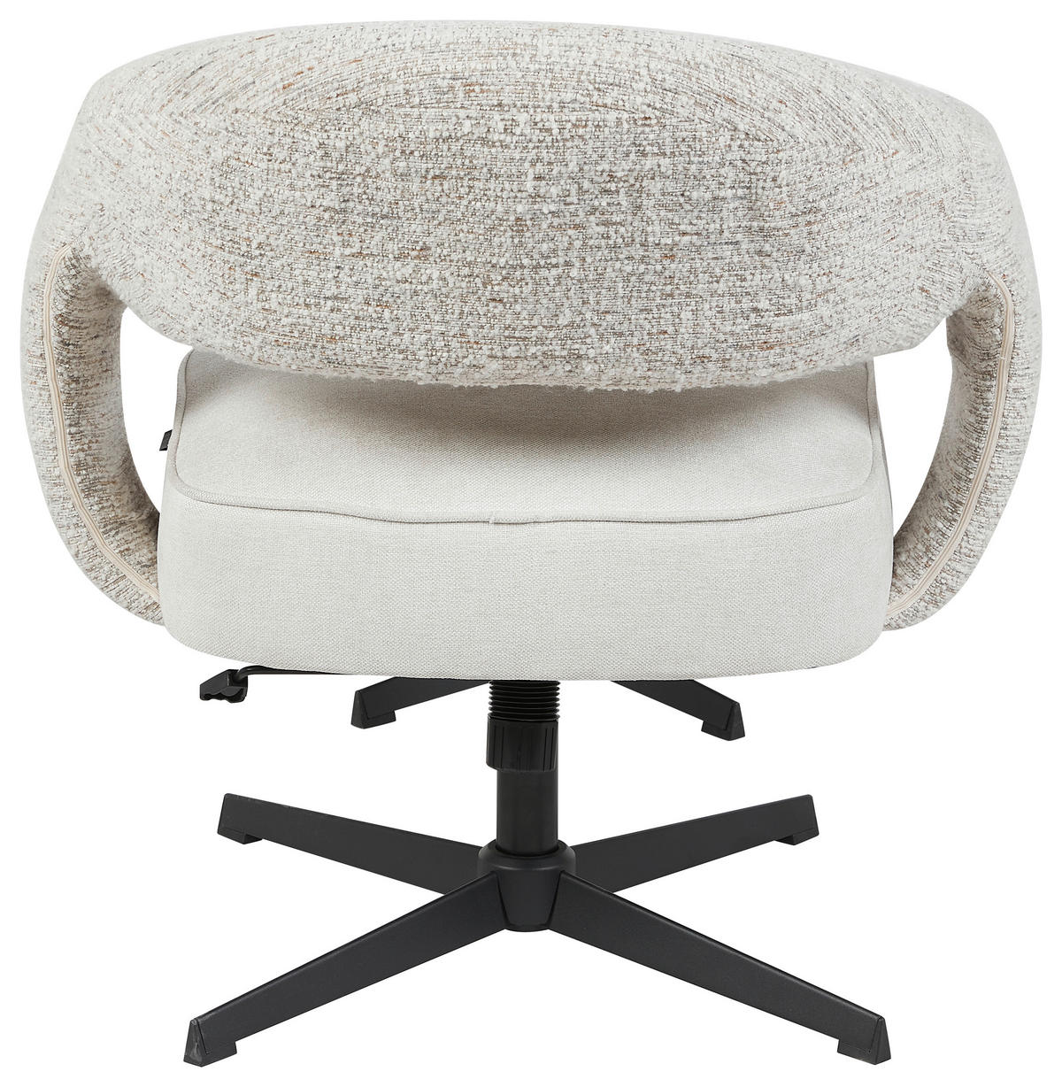 RELAXSESSELSET Leinenoptik Hocker    - Beige/Schwarz, Design, Textil/Metall (78/77-88/74cm) - Carryhome
