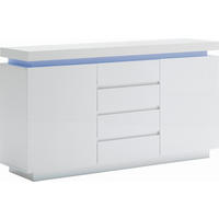 KOMMODE  in 150/81/40 cm  - Weiß Hochglanz, Design, Holzwerkstoff (150/81/40cm)