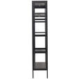 VITRINE in Schwarz  - Schwarz, Design, Glas/Metall (80/180/35cm) - Xora