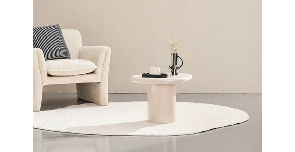 BEISTELLTISCH 59,5/39,5-46/40,5 cm Creme organisch  - Creme, LIFESTYLE, Holzwerkstoff (59,5/39,5-46/40,5cm) - Novel