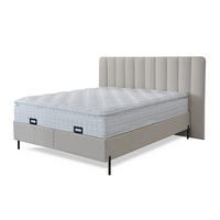 BOX KREVET     bež  - bež/crna, Moderno, drvni materijal/tekstil (160/200cm) - Hom`in