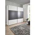 SCHWEBETÜRENSCHRANK 240/226/64 cm 2-türig Weiß, Dunkelgrau  - Dunkelgrau/Alufarben, Design, Holzwerkstoff/Metall (240/226/64cm) - Xora