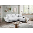 ECKSOFA  in Webstoff Hellgrau  - Hellgrau/Schwarz, MODERN, Kunststoff/Textil (281/189cm) - Carryhome