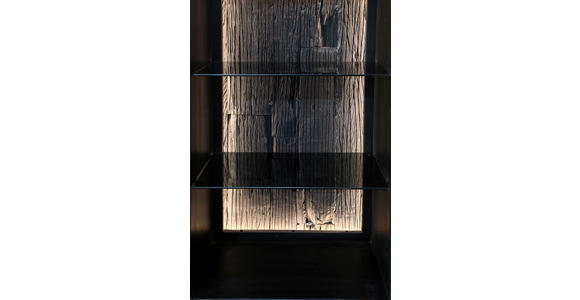 HIGHBOARD Akazie Hartholz Grau, Schwarz, Akaziefarben Einlegebodenbeleuchtung  - Schwarz/Akaziefarben, LIFESTYLE, Glas/Holz (145/150/40cm) - Landscape