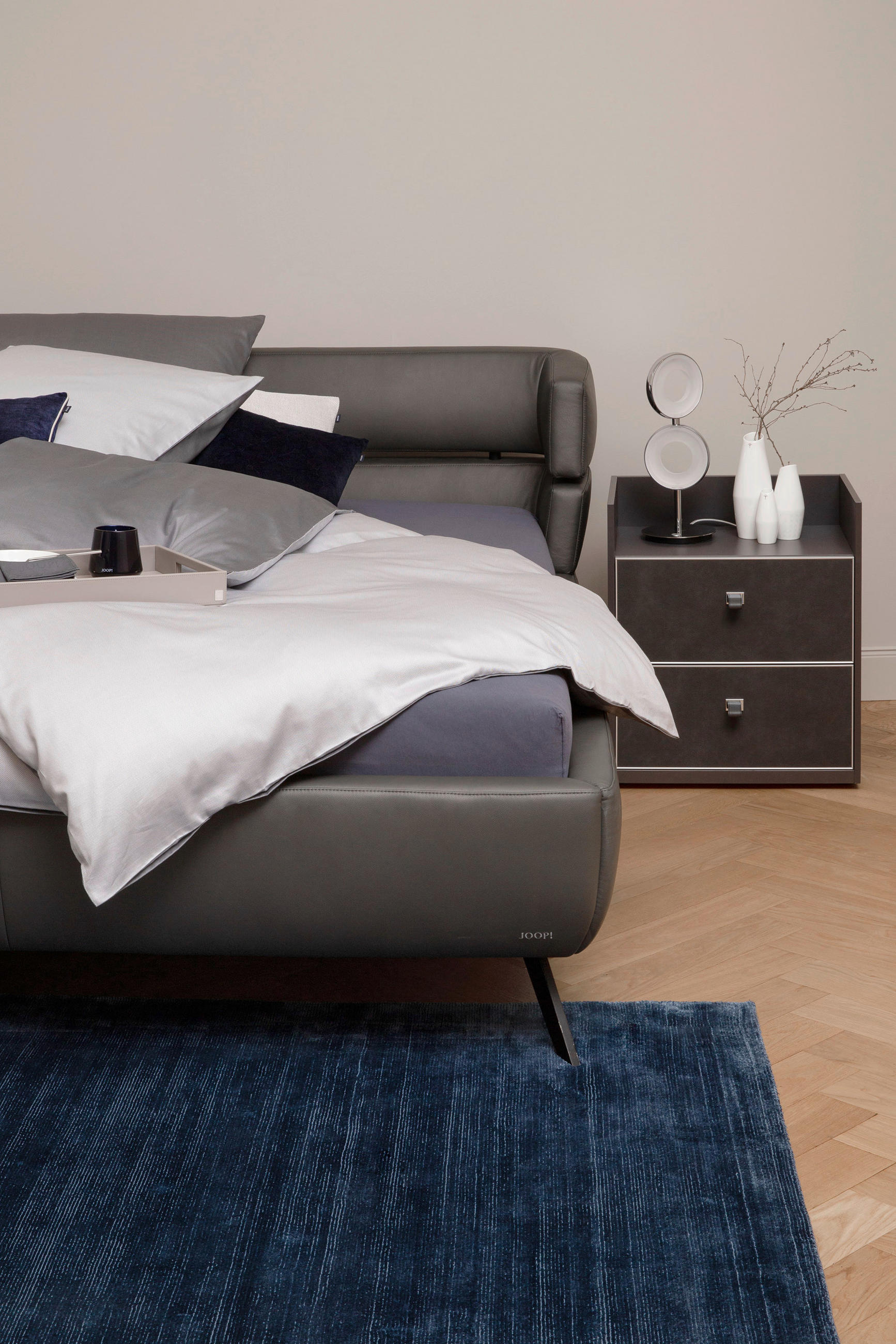 TKANÝ KOBEREC, 170/240 cm, tmavě modrá - tmavě modrá, Design, textil (170/240cm) - Joop!