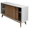 SIDEBOARD 148/76/39,8 cm  in Weiss, Eichefarben  - Weiss/Eichefarben, Modern, Holzwerkstoff/Metall (148/76/39,8cm) - MID.YOU
