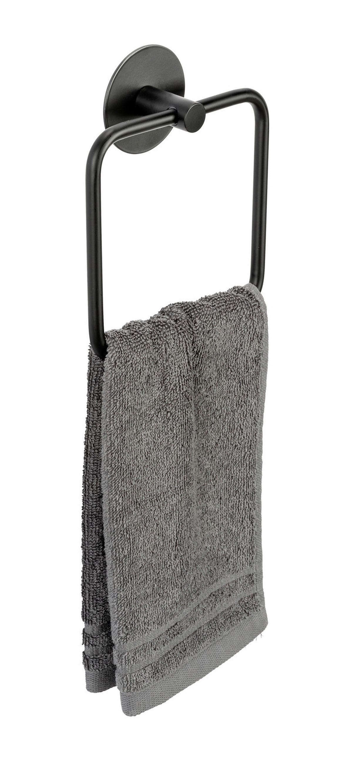 HANDTUCHHALTER 15,5/18,5/4,5 cm  - Schwarz, KONVENTIONELL, Metall (15,5/18,5/4,5cm) - Schöner Wohnen