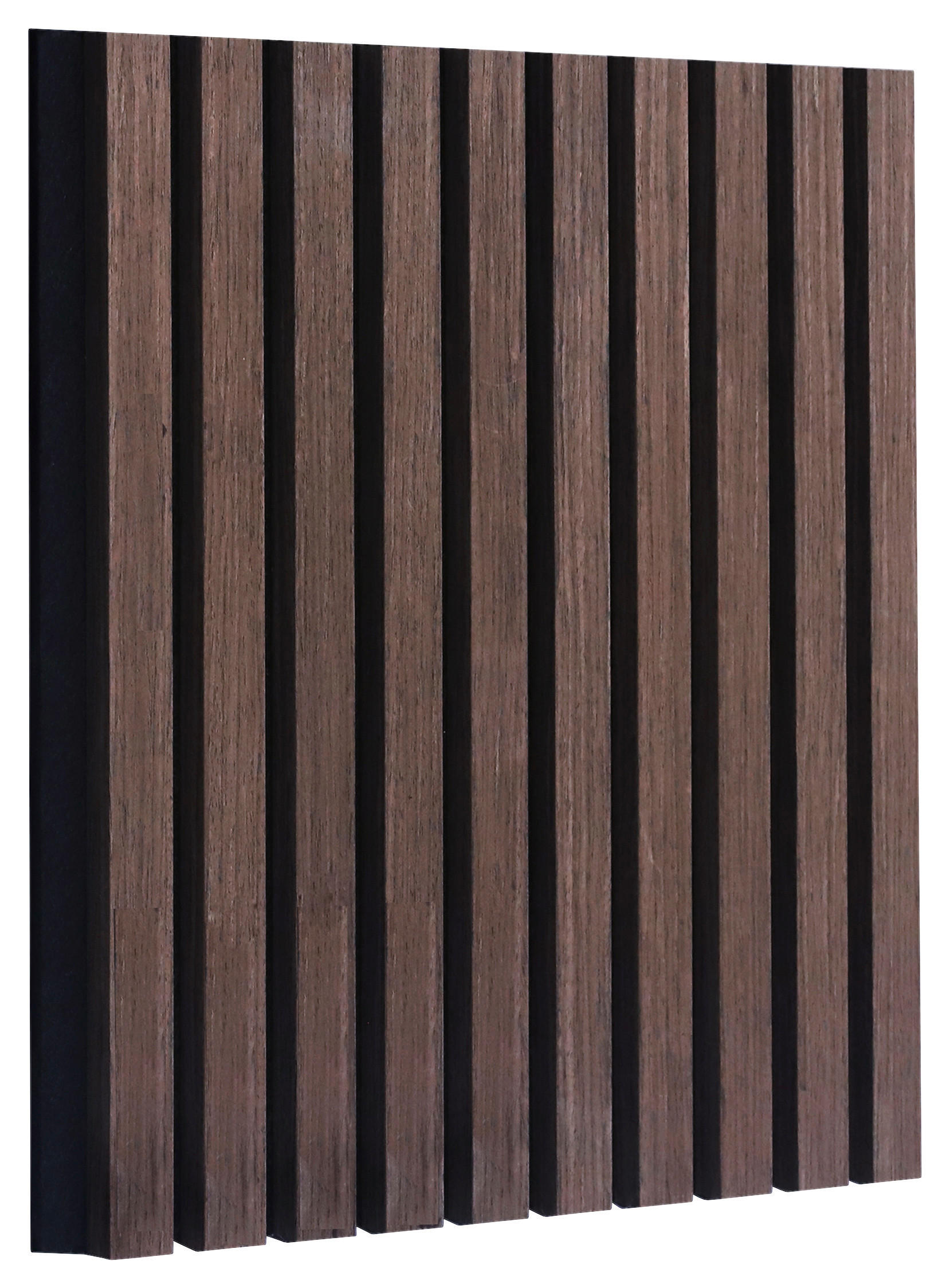 AKUSTIKPANEEL Echtholz, Nachbildung 40/40/2,1 cm 4 Stück  - Walnussfarben/Schwarz, Trend, Holz/Holzwerkstoff (40/40/2,1cm) - Boxxx