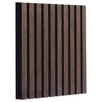 AKUSTIKPANEL    - valnötsfärgad/svart, Basics, trämaterial/plast (40/40/2,1cm) - Boxxx