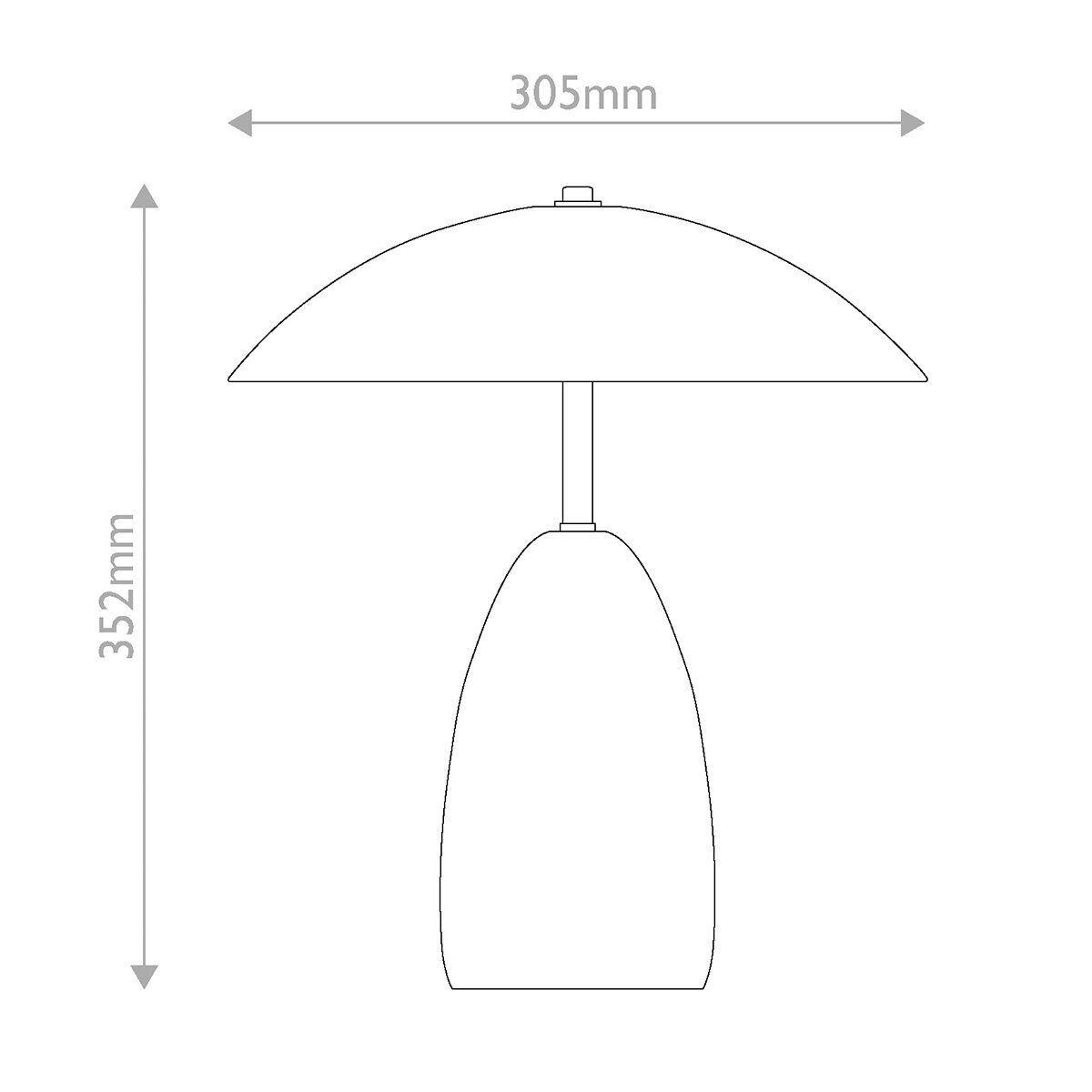 LED-TISCHLEUCHTE Alora Mood 30,5/35,2 cm  - Hellblau, Design, Metall (30,5/35,2cm) - Elstead Lighting