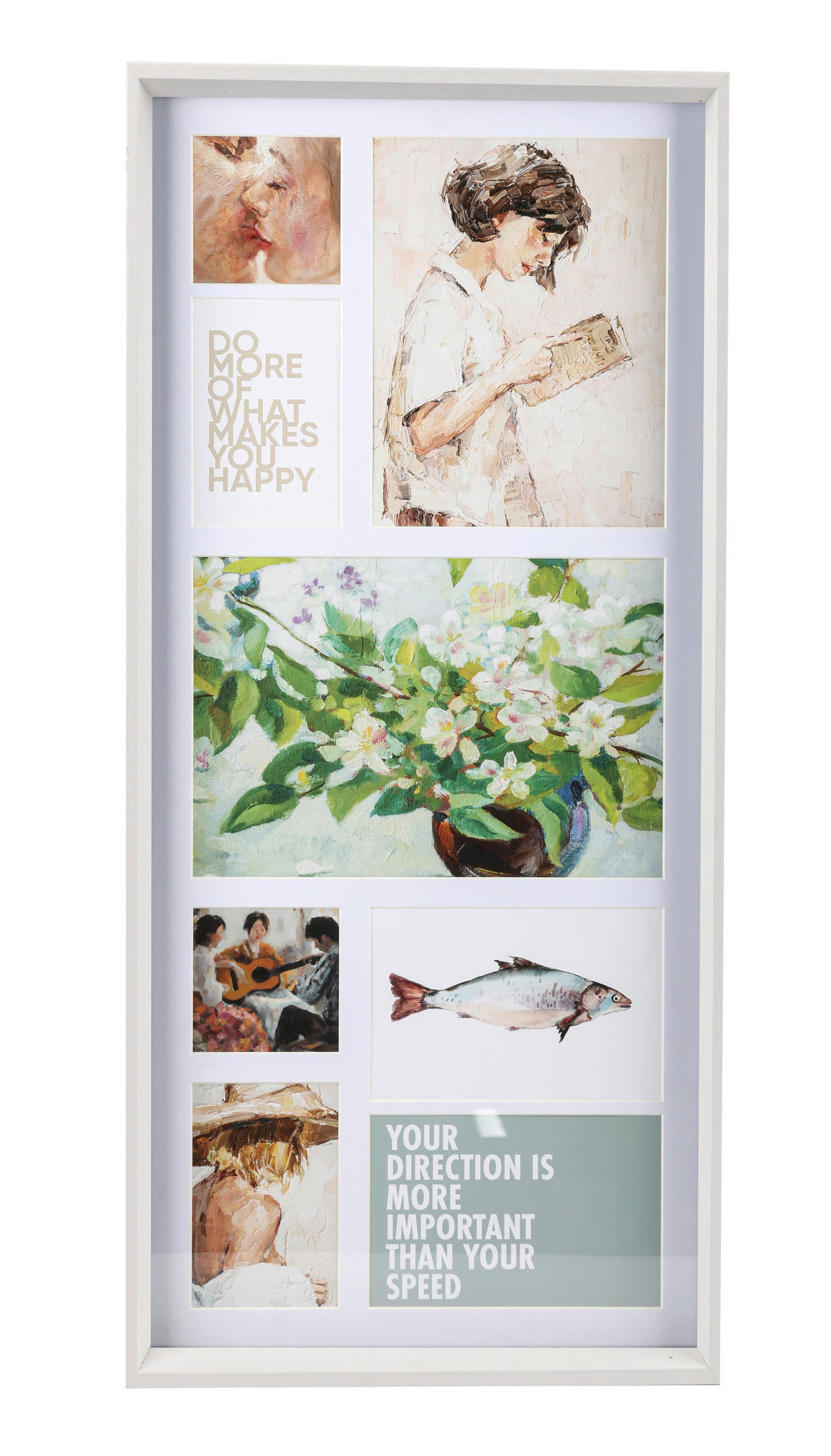 OKVIR ZA VEČ SLIK - naravne barve, Basics, papir/kovina (36,8/81/4cm) - Monee