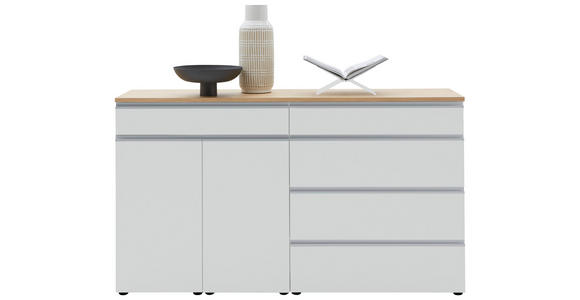 SIDEBOARD 180/102/41 cm  - Eichefarben/Silberfarben, Design, Holz/Holzwerkstoff (180/102/41cm) - Dieter Knoll