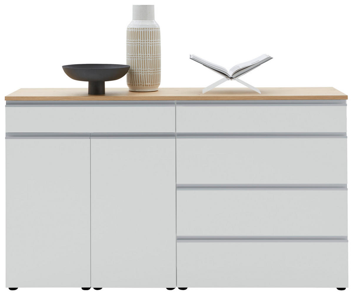 SIDEBOARD  in 180/102/41 cm  - Eichefarben/Silberfarben, Design, Holz/Holzwerkstoff (180/102/41cm) - Dieter Knoll