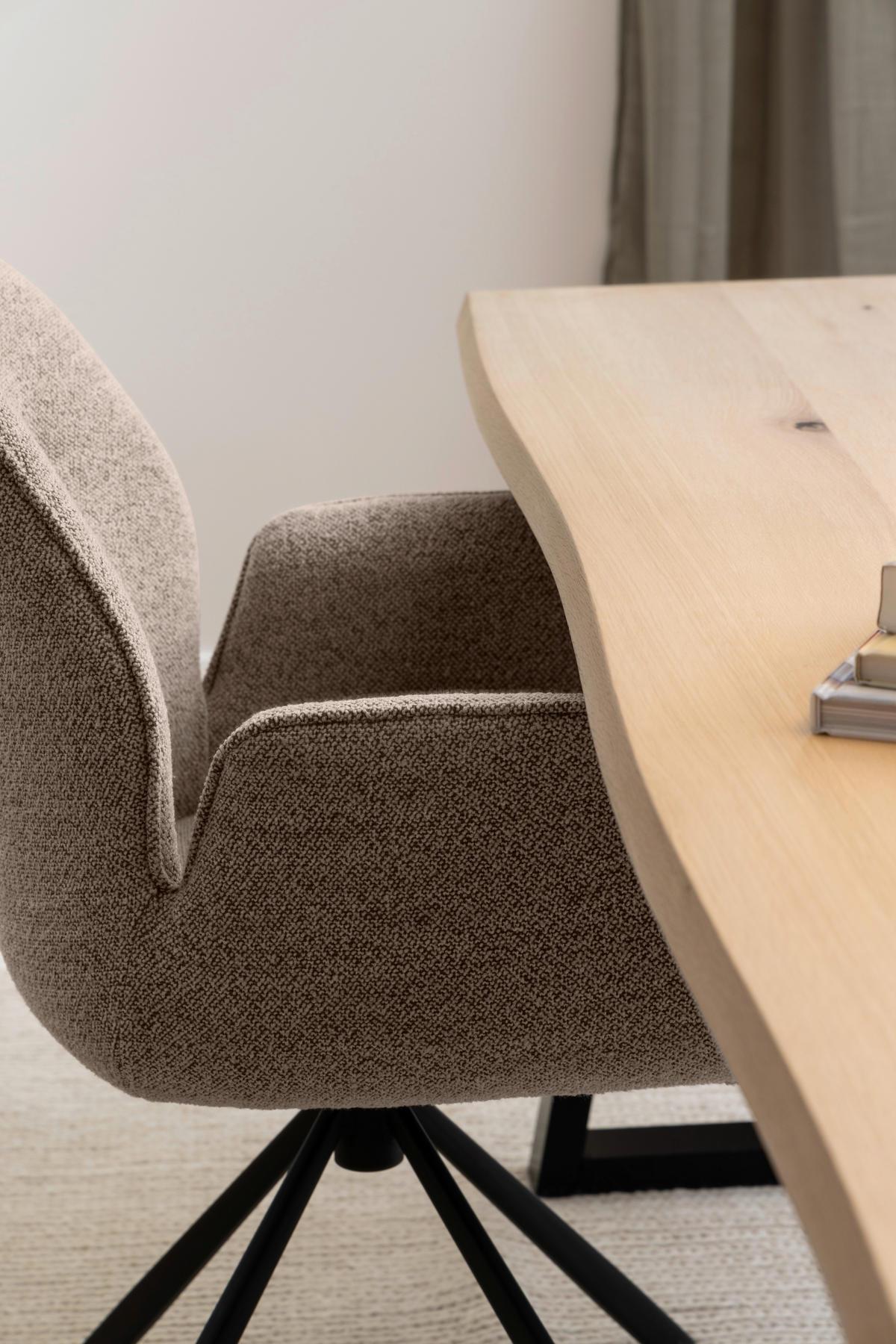 ESSTISCH in Holz 220/100/75 cm  - Eichefarben/Schwarz, Design, Holz (220/100/75cm) - MID.YOU
