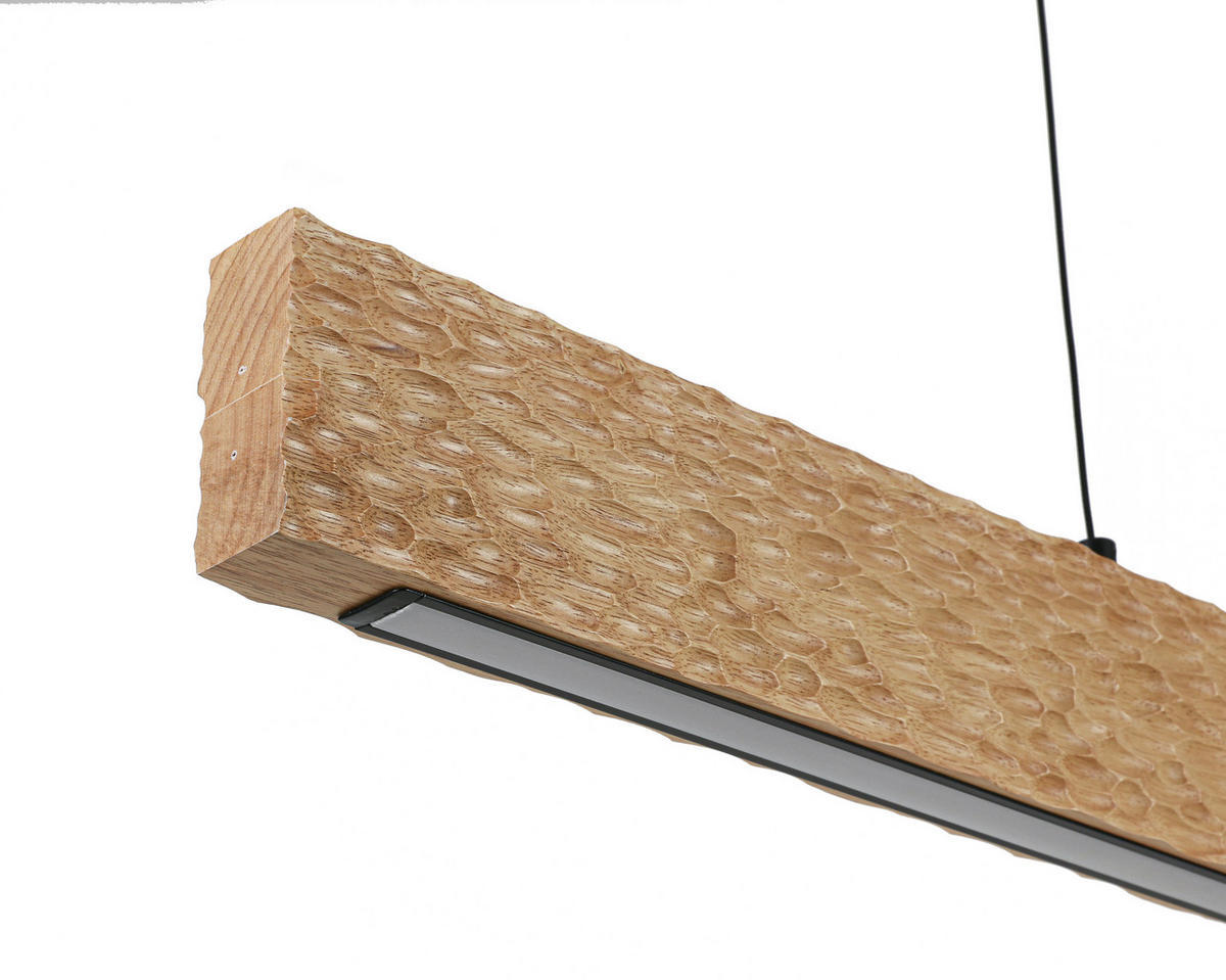 HÄNGELEUCHTE 100/6/120 cm  - Schwarz/Naturfarben, Trend, Holz/Kunststoff (100/6/120cm) - Collett's Monde