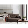 SCHLAFSOFA in Chenille Braun  - Silberfarben/Braun, Design, Kunststoff/Textil (155/105/75cm) - MID.YOU
