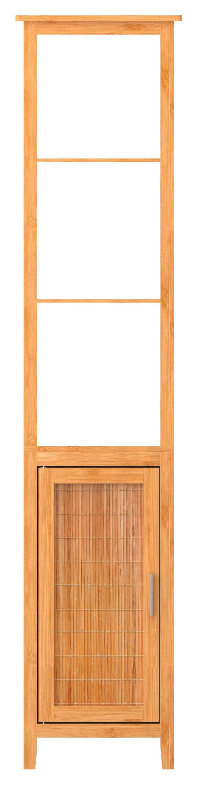 HOCHSCHRANK 40,0/190,0/30,0 cm  - Silberfarben, Natur, Holz/Metall (40,0/190,0/30,0cm) - Carryhome