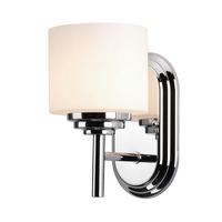 BADEZIMMER-WANDLEUCHTE - Chromfarben, Design, Glas/Metall (12.9/21.6/16cm) - Elstead Lighting