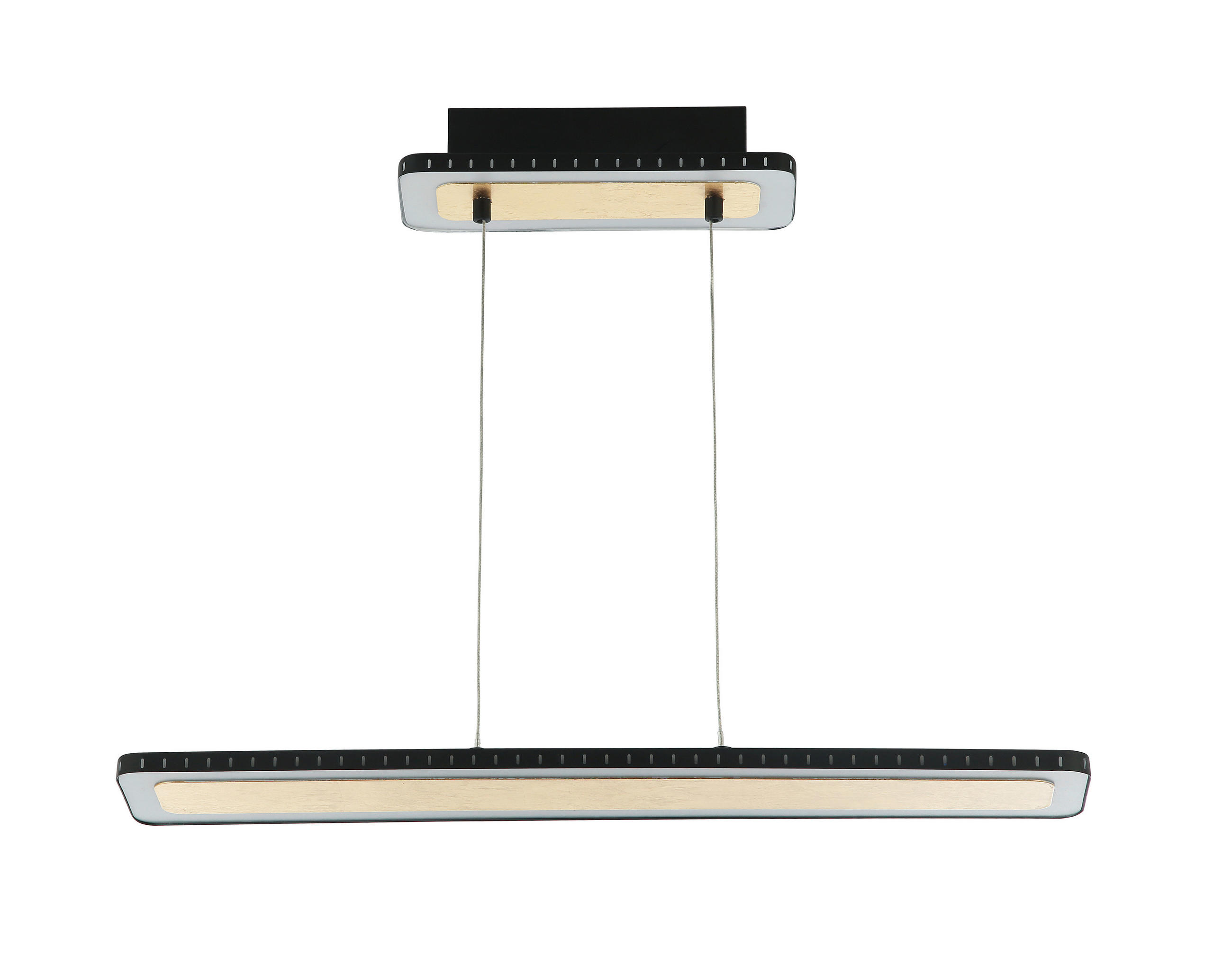 LED-HÄNGELEUCHTE 70/12/120 cm  - Goldfarben/Schwarz, Design, Metall (70/12/120cm)
