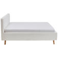 POLSTERBETT 160/200 cm  in Creme  - Eichefarben/Creme, Design, Holz/Textil (160/200cm) - Xora