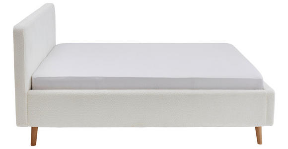 POLSTERBETT 160/200 cm  in Creme  - Eichefarben/Creme, Design, Holz/Textil (160/200cm) - Xora