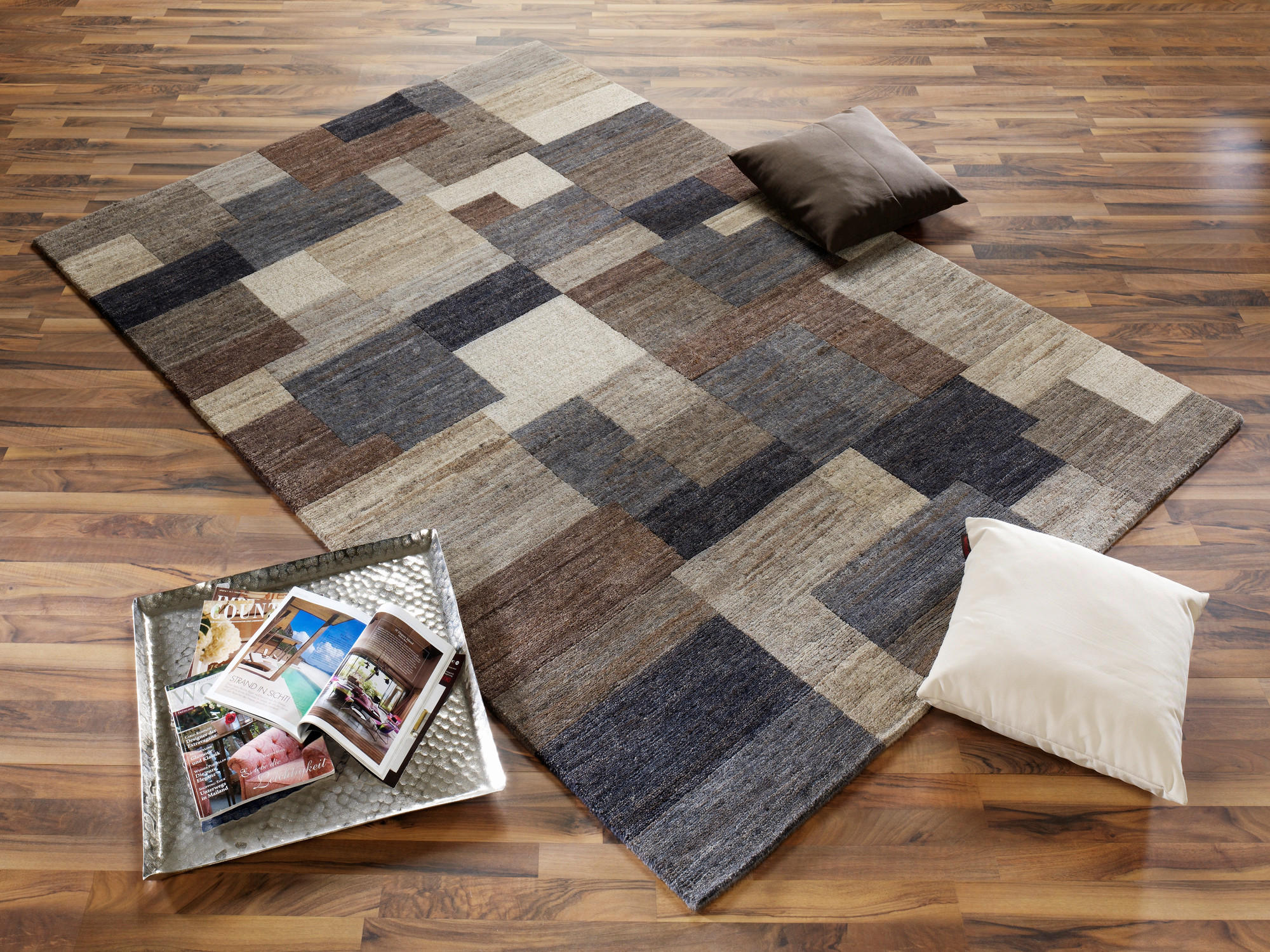 WOLLTEPPICH 140/200 cm Braun  - Braun, Design, Textil (140/200cm) - Cazaris