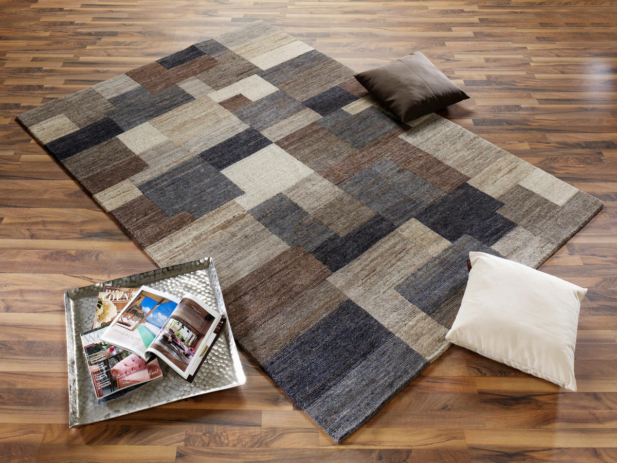 WOLLTEPPICH 140/200 cm Braun  - Braun, Design, Textil (140/200cm) - Cazaris