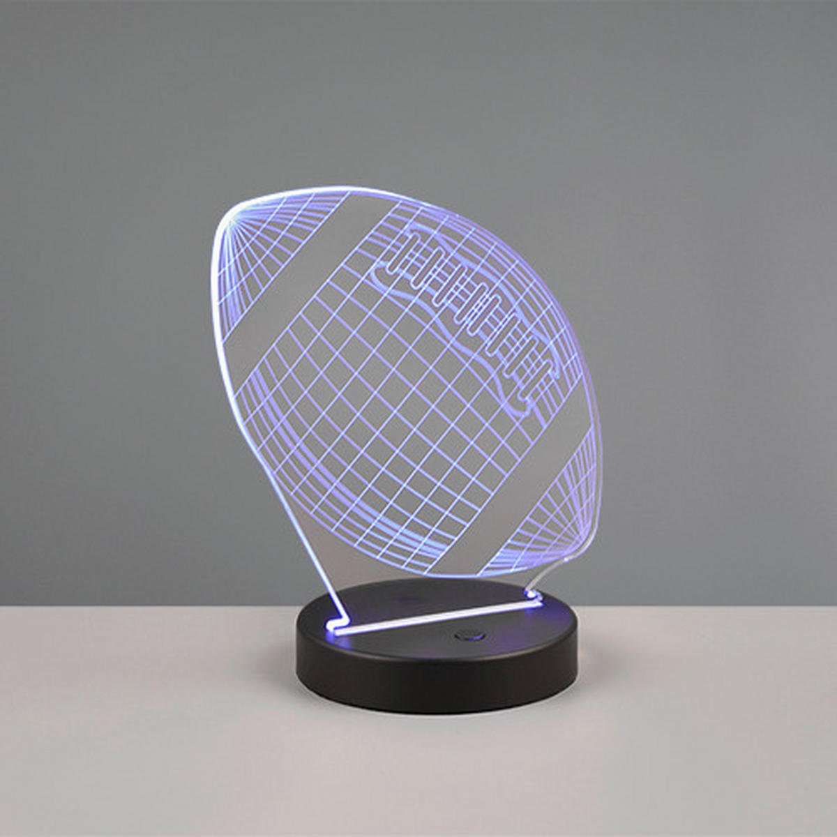 LED-TISCHLEUCHTE Football   - Transparent/Schwarz, Trend, Kunststoff/Metall (17,0/21,5/12,0cm)