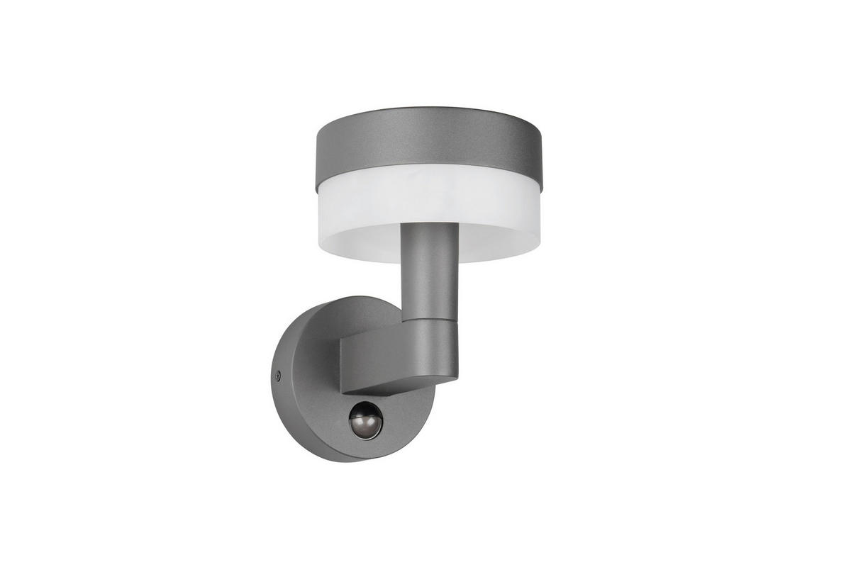 AUßENWANDLEUCHTE 16,5/22,5/22 cm   - Anthrazit/Weiß, Design, Kunststoff/Metall (16,5/22,5/22cm)