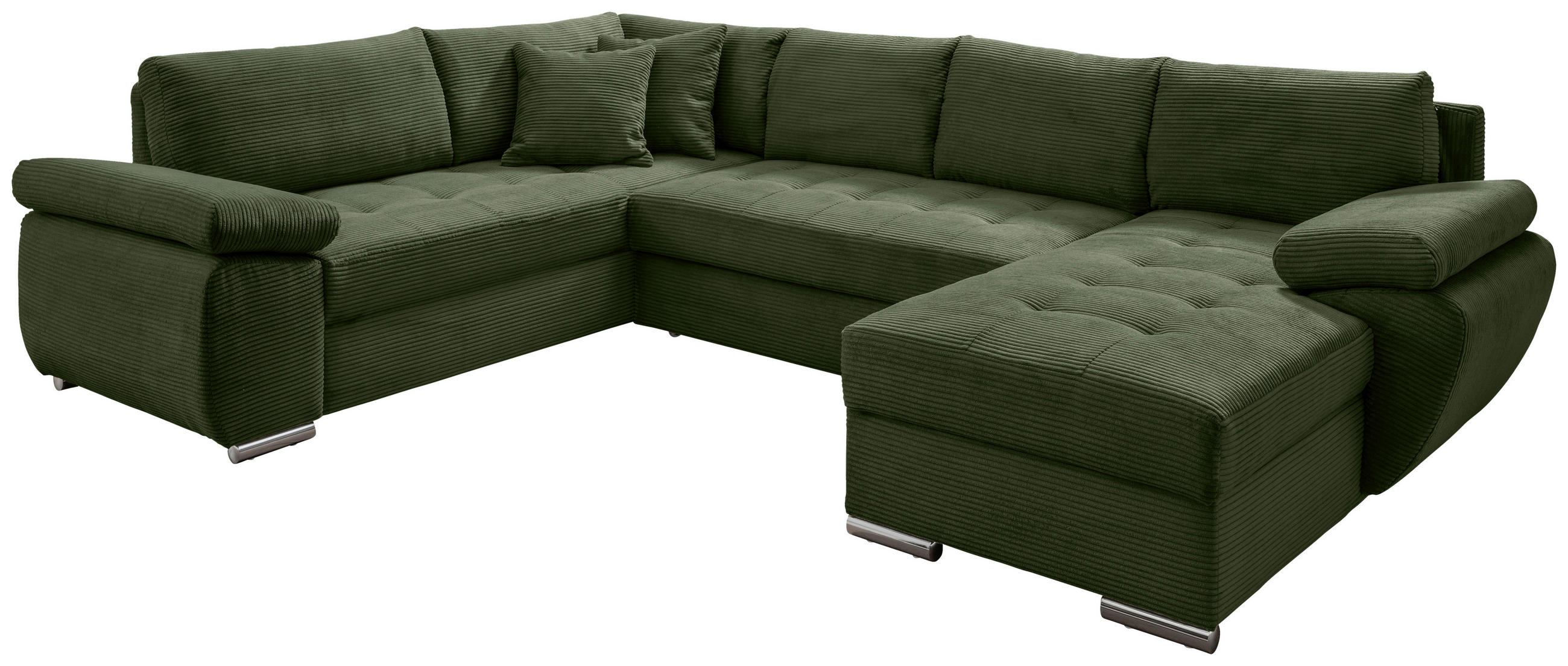 P & B SEDACÍ SOUPRAVA, textil, tmavě zelená