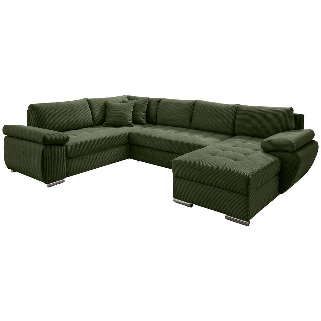P & B SEDACIA SÚPRAVA, textil, tmavozelená
