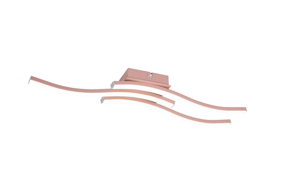 LED-DECKENLEUCHTE    56/7/12 cm  - Weiss/Roségold, Basics, Kunststoff/Metall (56/7/12cm)