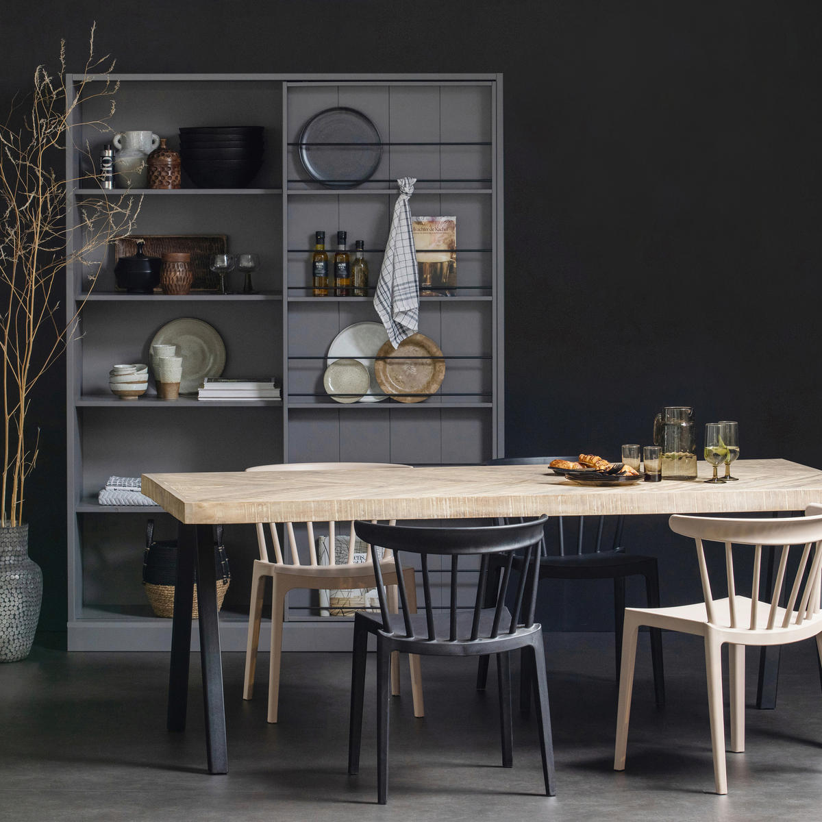 TISCHGESTELL in Metall   - Schwarz, MODERN, Metall (79/72/10cm) - Livetastic