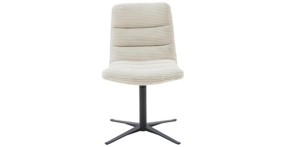 STUHL - Schwarz/Naturfarben, Design, Textil/Metall (52/88/66cm) - Dieter Knoll