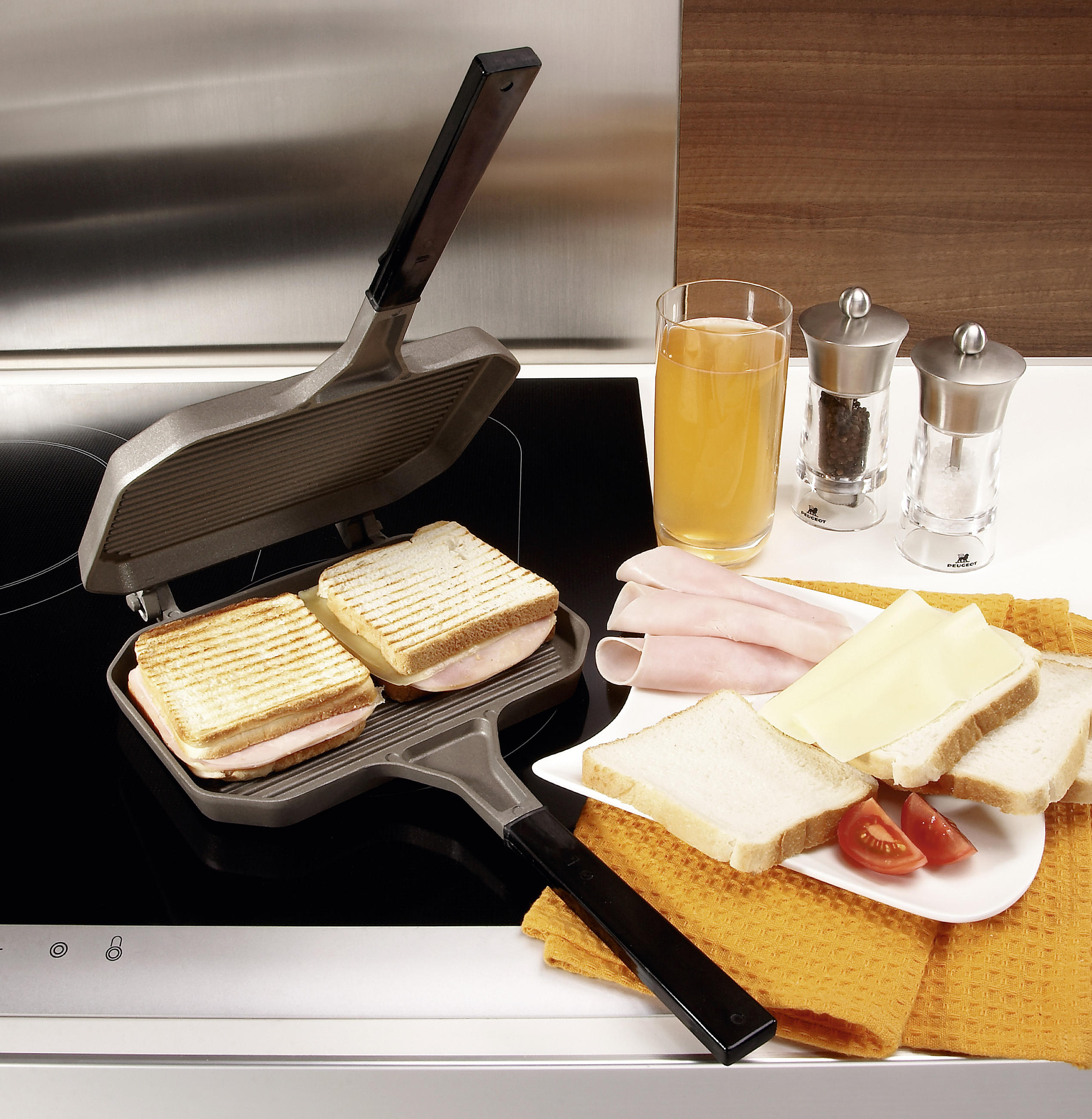 Grillplatte  - Alufarben, Basics, Metall (39/21/4cm) - Kelomat