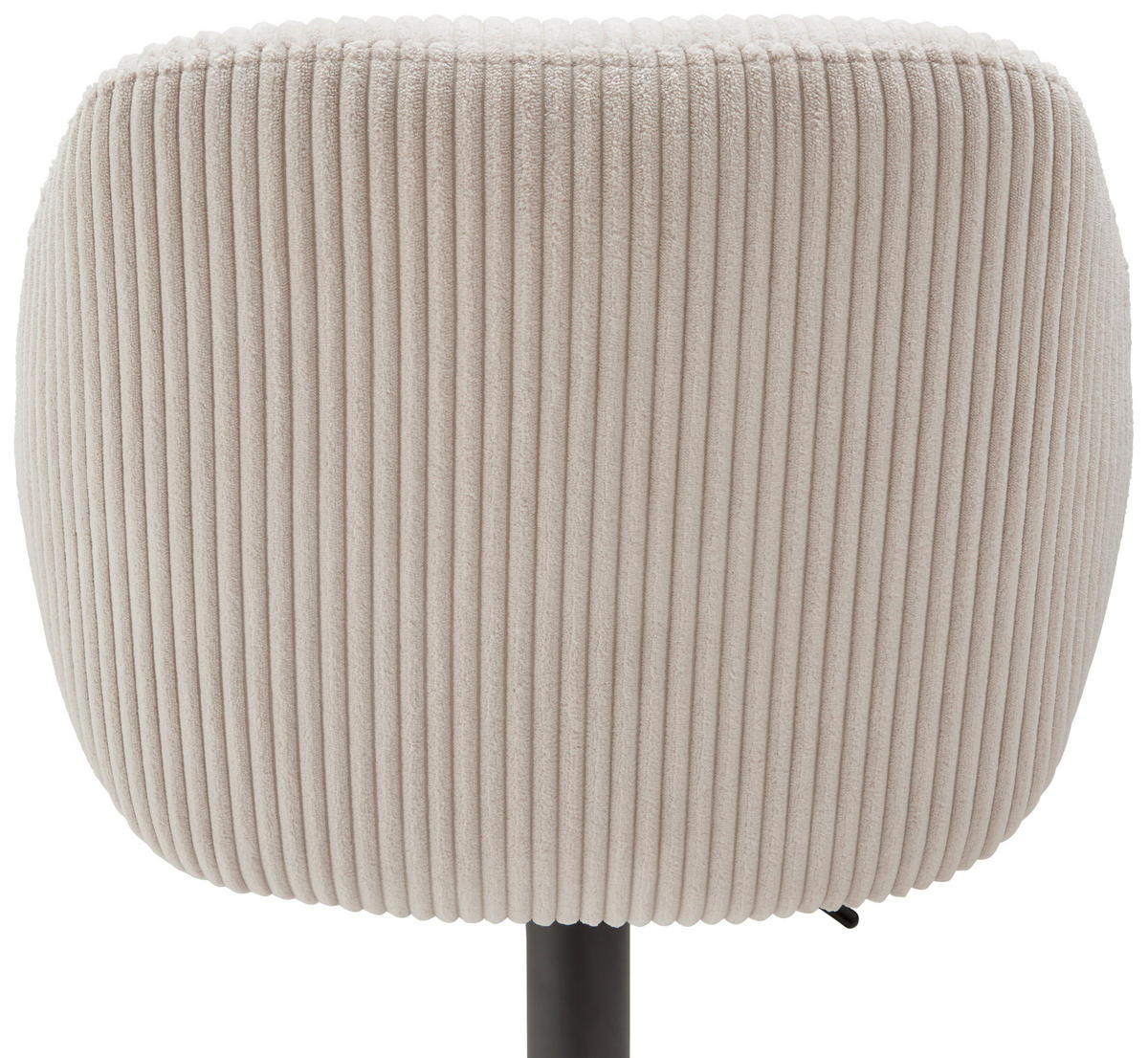 BARHOCKER Cord Schwarz, Beige Eisen inklusive Armlehnen  - Beige/Schwarz, LIFESTYLE, Textil/Metall (44/95-117/55cm) - Livetastic