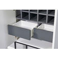 BARSCHRANK Weiß  - Schwarz/Weiß, Design, Glas/Holzwerkstoff (80/157/38cm) - Xora