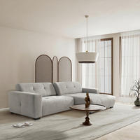 ECKSOFA AUSTIN Hellgrau Flachgewebe Sitztiefenverstellung  - Hellgrau/Schwarz, Design, Kunststoff/Textil (286/169cm) - Livetastic