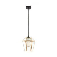 HÄNGELEUCHTE  22,5/26/22,5 cm   - Transparent/Schwarz, Trend, Glas (22,5/26/22,5cm) - Kayoom