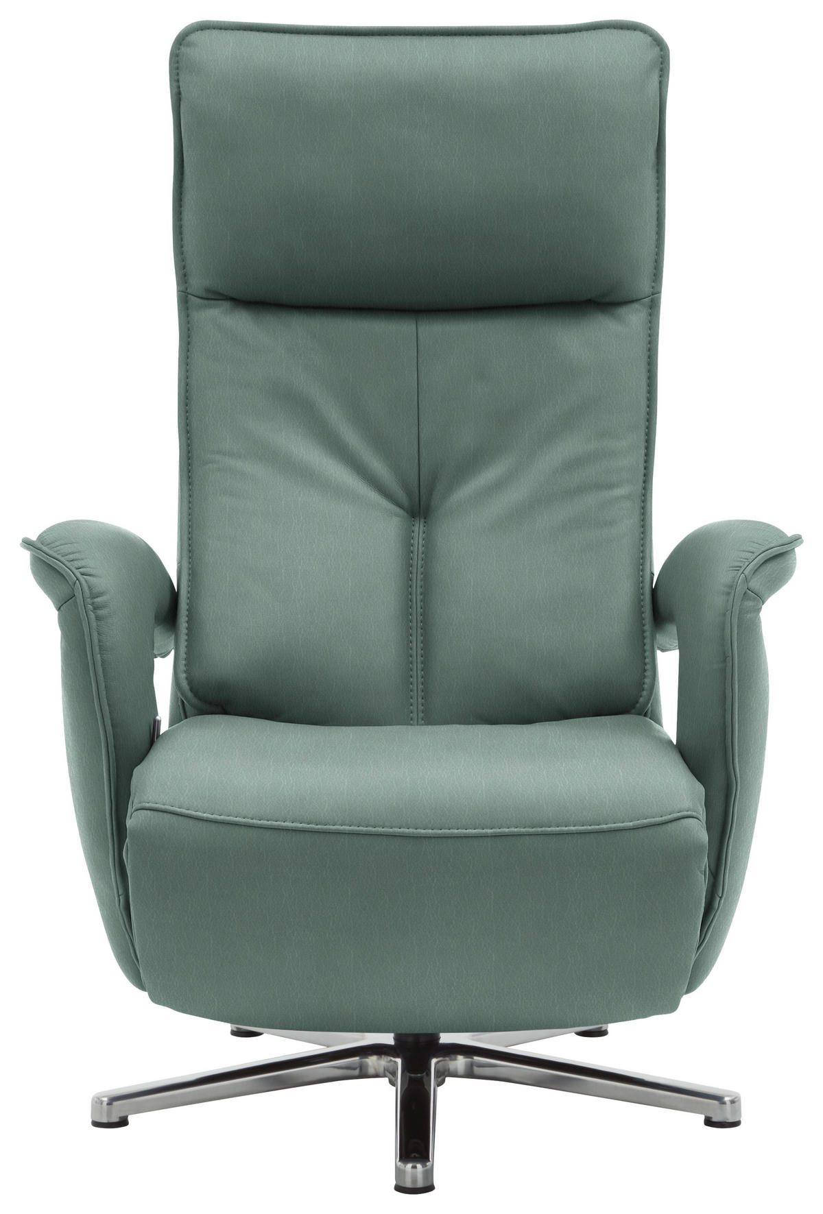 RELAXSESSEL in Leder Opal  - Chromfarben/Opal, Design, Leder/Metall (77/110/87cm) - Valdera