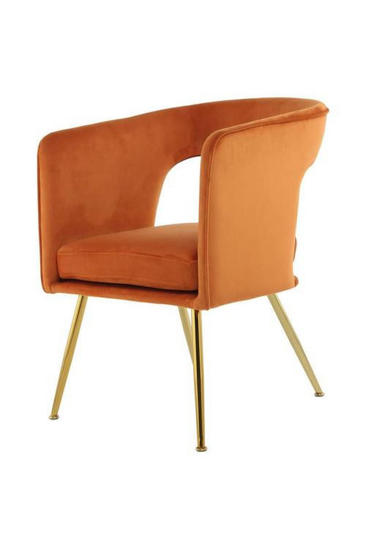 STOLIČKA S PODRÚČKAMI, železo, oranžová - oranžová, Trend, kov/kompozitné drevo (63/60/77cm)
