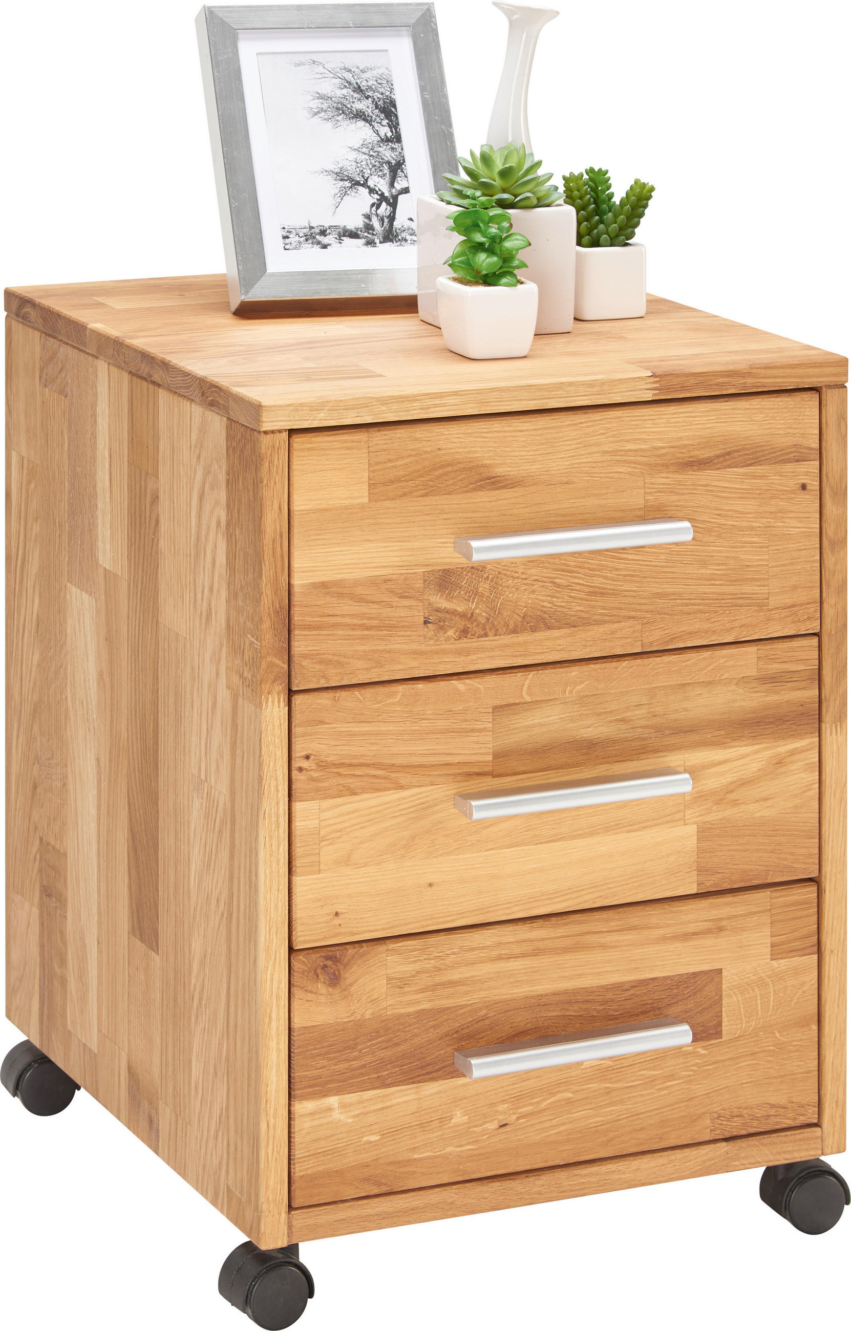ROLLCONTAINER 40/56,7/42 cm - Wildeiche/Eichefarben, Natur, Holz/Kunststoff (40/56,7/42cm) - Linea Natura