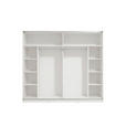 SCHWEBETÜRENSCHRANK 236,5/210/62,5 cm 2-türig Weiß  - Schwarz/Weiß, Basics, Glas/Holzwerkstoff (236,5/210/62,5cm) - Xora