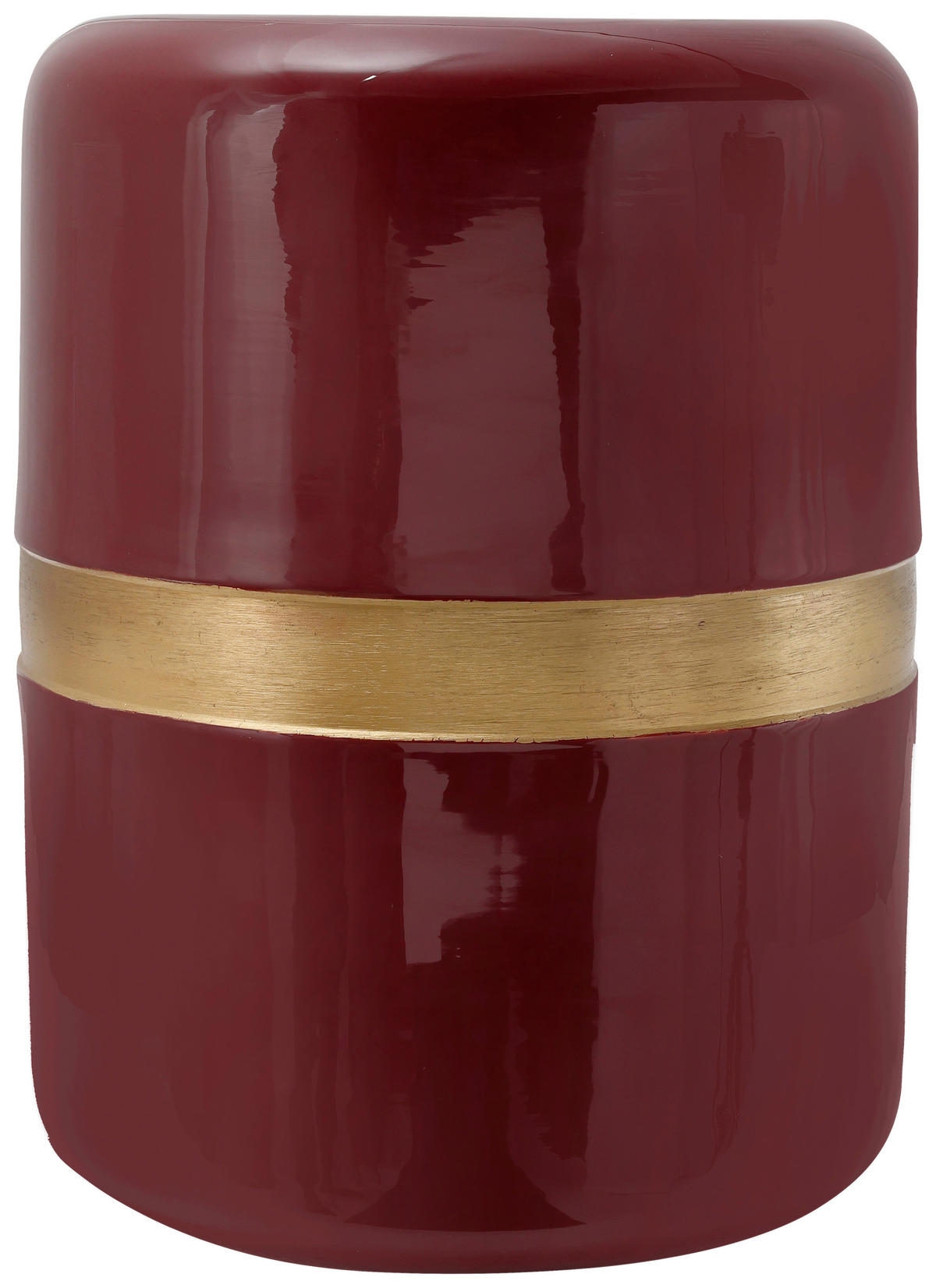 BEISTELLTISCH Goldfarben, Pflaume rund  - Pflaume/Goldfarben, Design, Metall (36/47cm) - Kayoom