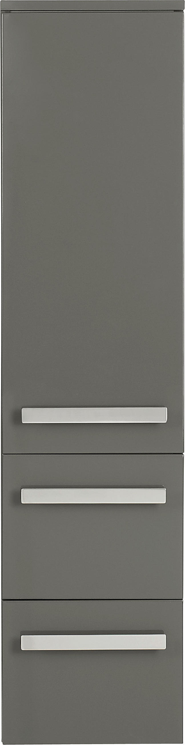 SREDNJI ORMARIĆ   - siva/boje kroma, Design, staklo/drvni materijal (30/121/33cm) - Sadena