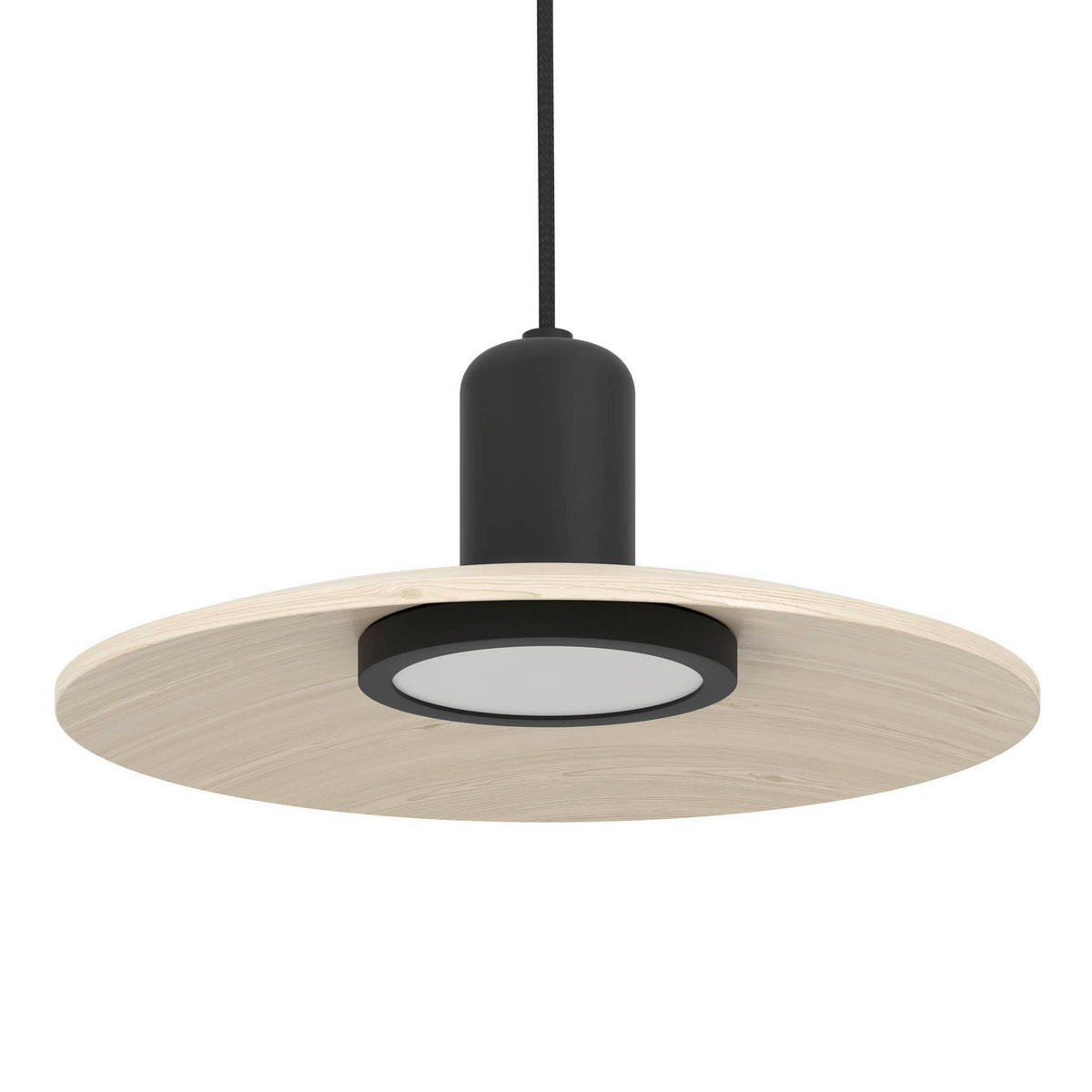 HÄNGELEUCHTE 105/25/150 cm  - Schwarz/Naturfarben, Design, Holz/Metall (105/25/150cm) - Eglo